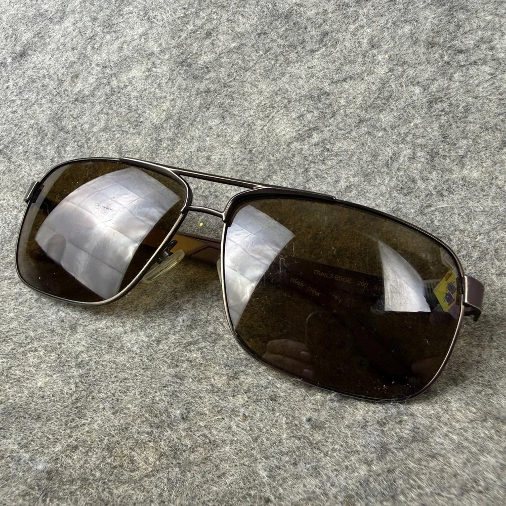 Columbia Trails Edge 200 Sunglasses Gunmetal Aviator Rectangle 61 13 140